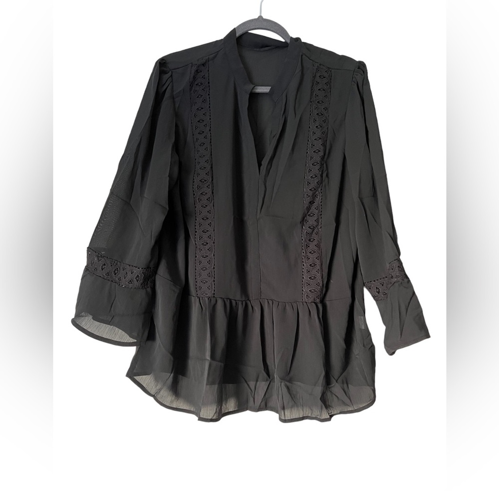 Black size XL Tunic style Blouse